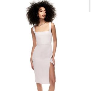 NWT Aritzia Babaton 90’s slit dress in bone